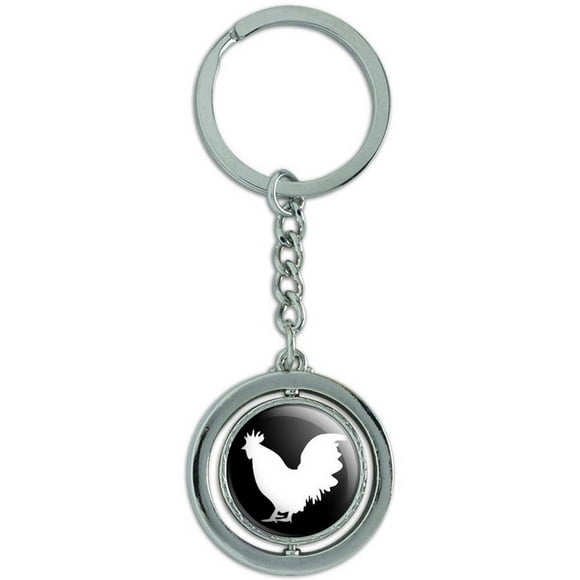 Rooster Keychain with Blue Crystals Rooster Keychain with Blue Crystals
